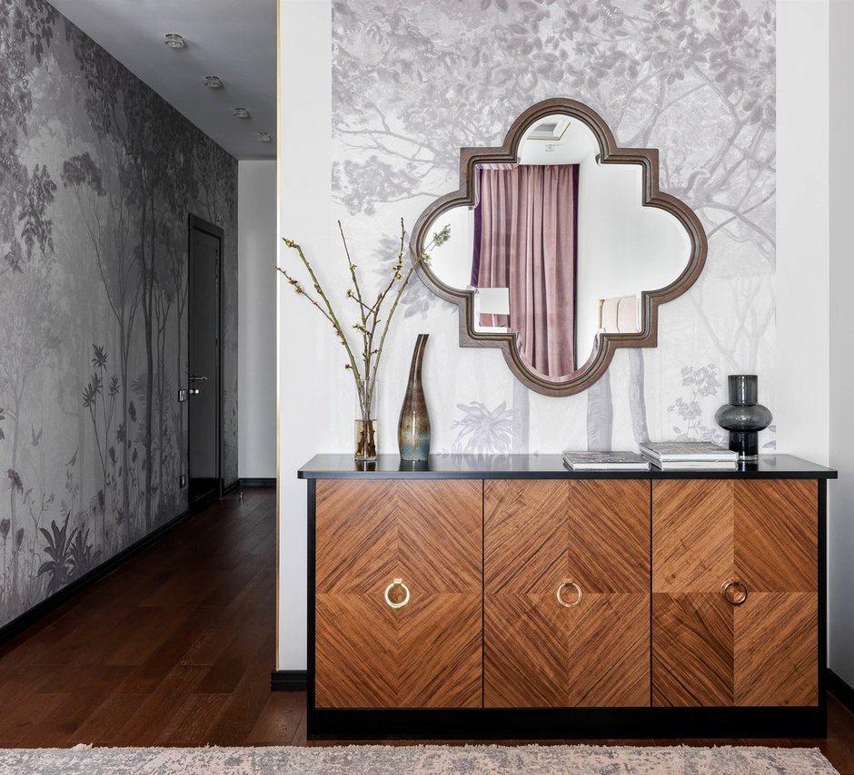 Фотография: Спальня в стиле Современный, Эклектика, Квартира, Белый, Проект недели, Москва, Зеленый, Бежевый, Розовый, Бирюзовый, Коричневый, Монолитный дом, 3 комнаты, Более 90 метров, Н-Куб, Николай Николаев – фото на INMYROOM