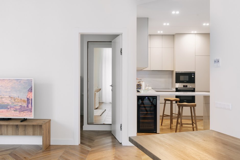 Фотография: Гостиная в стиле Минимализм, Квартира, Проект недели, Москва, 2 комнаты, 60-90 метров – фото на INMYROOM