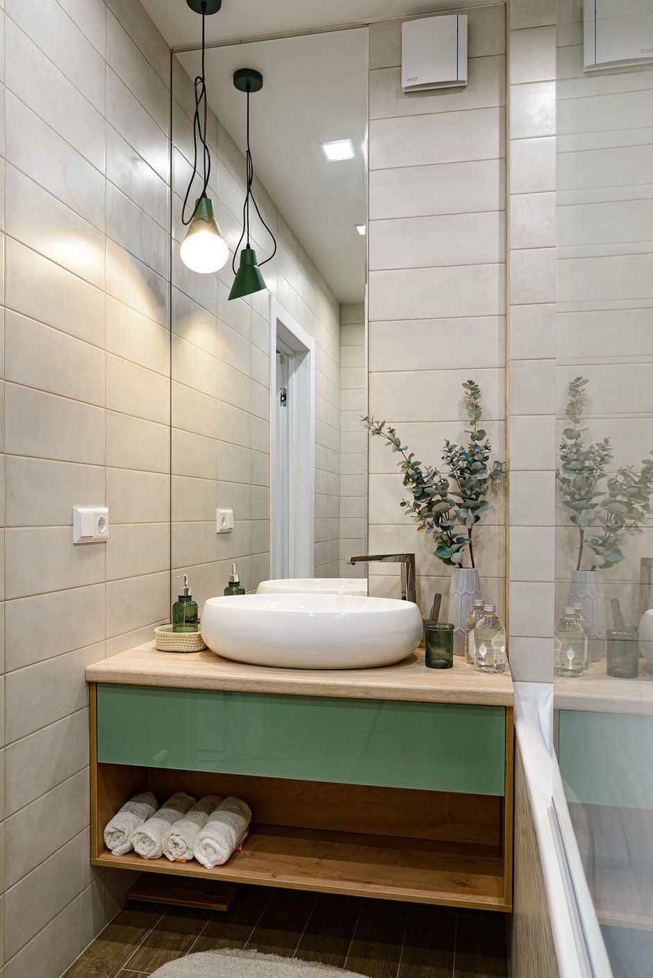 Фотография: Ванная в стиле Современный, Квартира, Проект недели, Новосибирск, 3 комнаты, 60-90 метров, Студия 3D, Полина Марченко – фото на INMYROOM