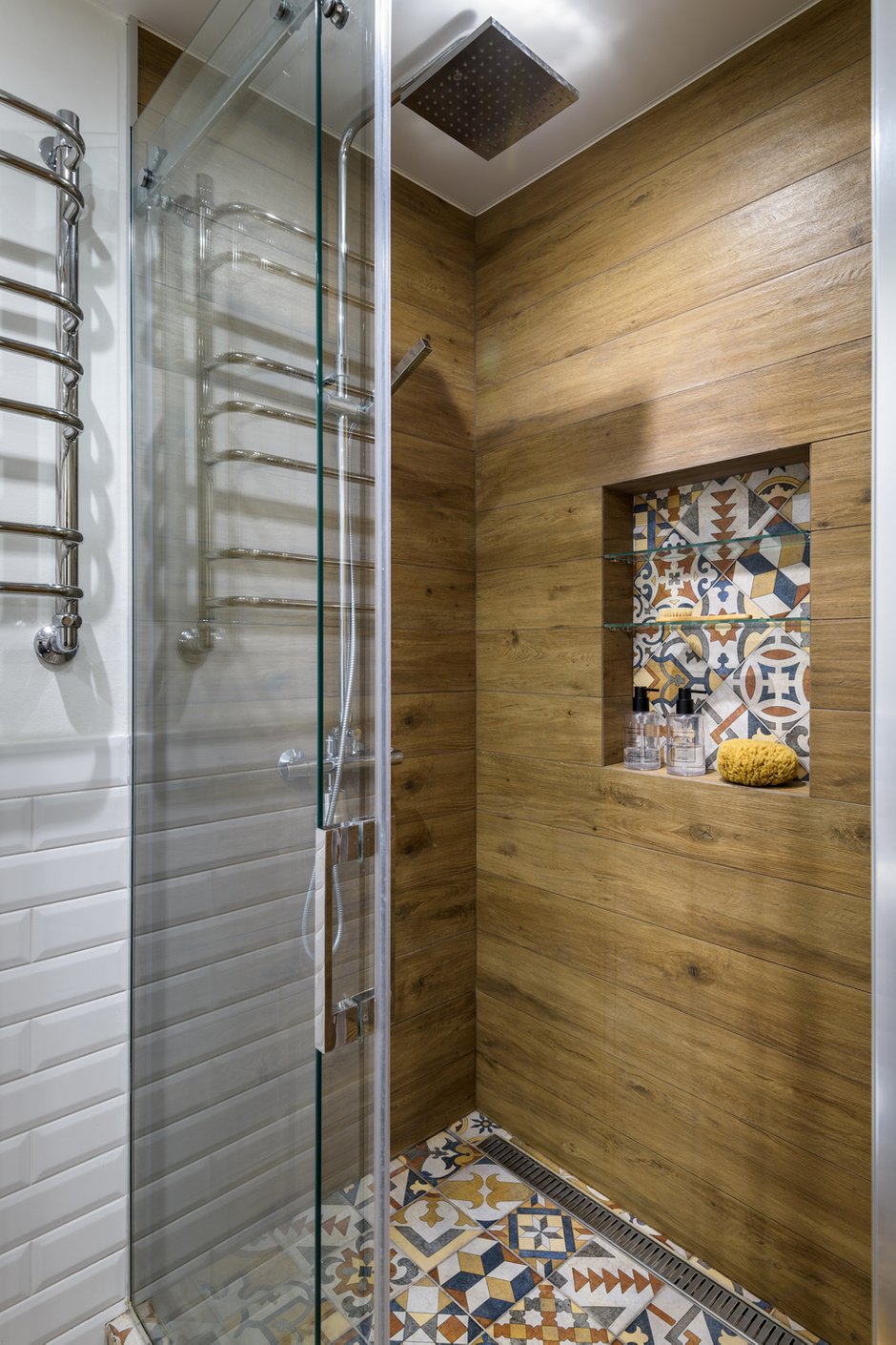 Фотография: Ванная в стиле Скандинавский, Современный, Прованс и Кантри, Квартира, Проект недели, Новосибирск, Мария Зайцева, 3 комнаты, Более 90 метров – фото на INMYROOM