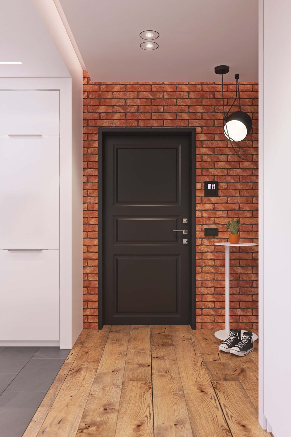 Фотография: Прихожая в стиле Лофт, Квартира, Проект недели, Одинцово, Geometrium, Московская область, Монолитный дом, 2 комнаты, 60-90 метров – фото на INMYROOM