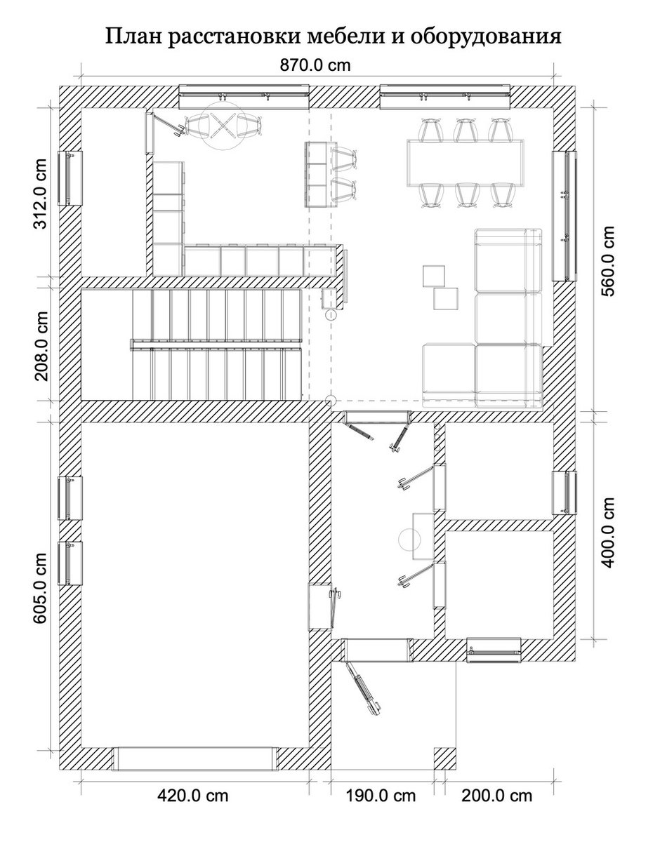 Фотография: Планировки в стиле , Кухня и столовая, Гостиная, Классический, Дом, Проект недели, Дом и дача, 4 и больше, Более 90 метров, Симферополь, Татьяна Петрова – фото на INMYROOM
