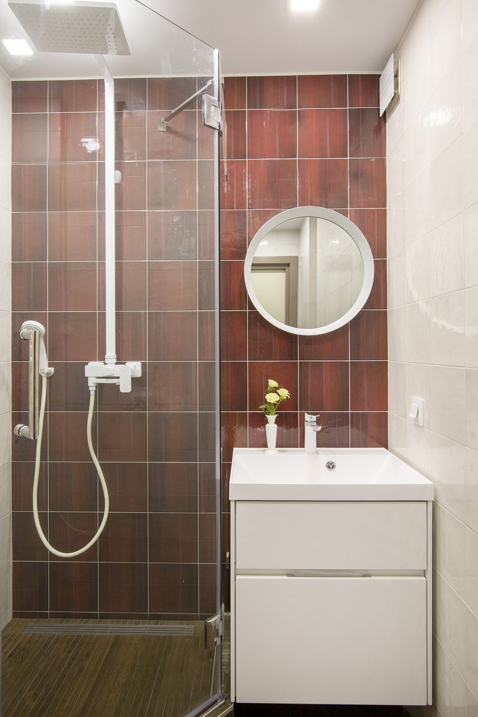 Фотография: Ванная в стиле Современный, Квартира, Проект дня, Санкт-Петербург, Кирпичный дом, 3 комнаты, 40-60 метров, Елена Пылина – фото на INMYROOM