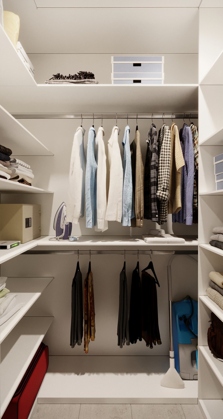 Фотография: Гардеробная в стиле Современный, Квартира, Проект недели, Санкт-Петербург, Монолитный дом, 1 комната, 40-60 метров, Владислав Седов, LINES – фото на INMYROOM