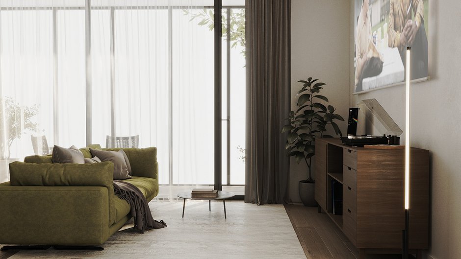 Фотография: Гостиная в стиле Современный, Скандинавский, Квартира, Проект недели, Москва, 2 комнаты, 60-90 метров, Екатерина Шилова – фото на INMYROOM