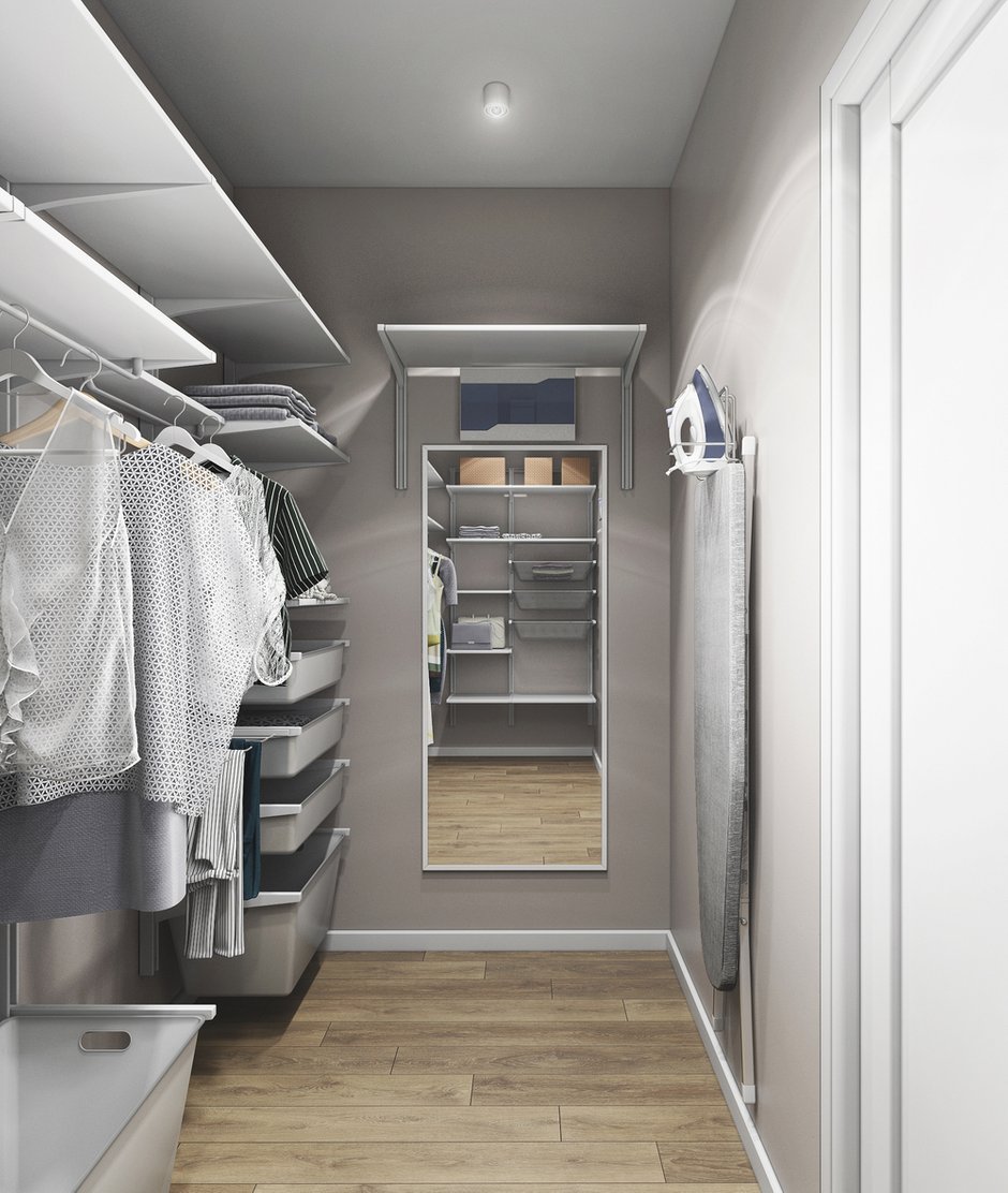 Фотография: Гардеробная в стиле Современный, Скандинавский, Квартира, Проект недели, Санкт-Петербург, Монолитный дом, 2 комнаты, 60-90 метров, Наталья Снопкова – фото на INMYROOM