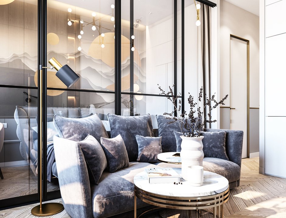 Фотография: Кухня и столовая в стиле Современный, Малогабаритная квартира, Квартира, Студия, Проект недели, Москва, Монолитный дом, до 40 метров, ЖК «Сердце Столицы», Галина Акчурина – фото на INMYROOM