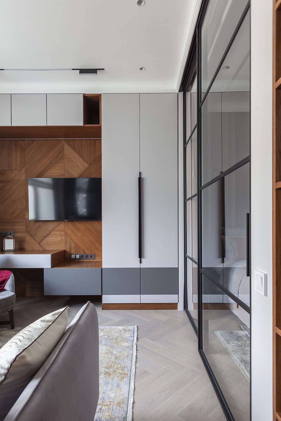 Фотография: Гостиная в стиле Классический, Современный, Квартира, Проект недели, Москва, 2 комнаты, 40-60 метров, Your Space – фото на INMYROOM