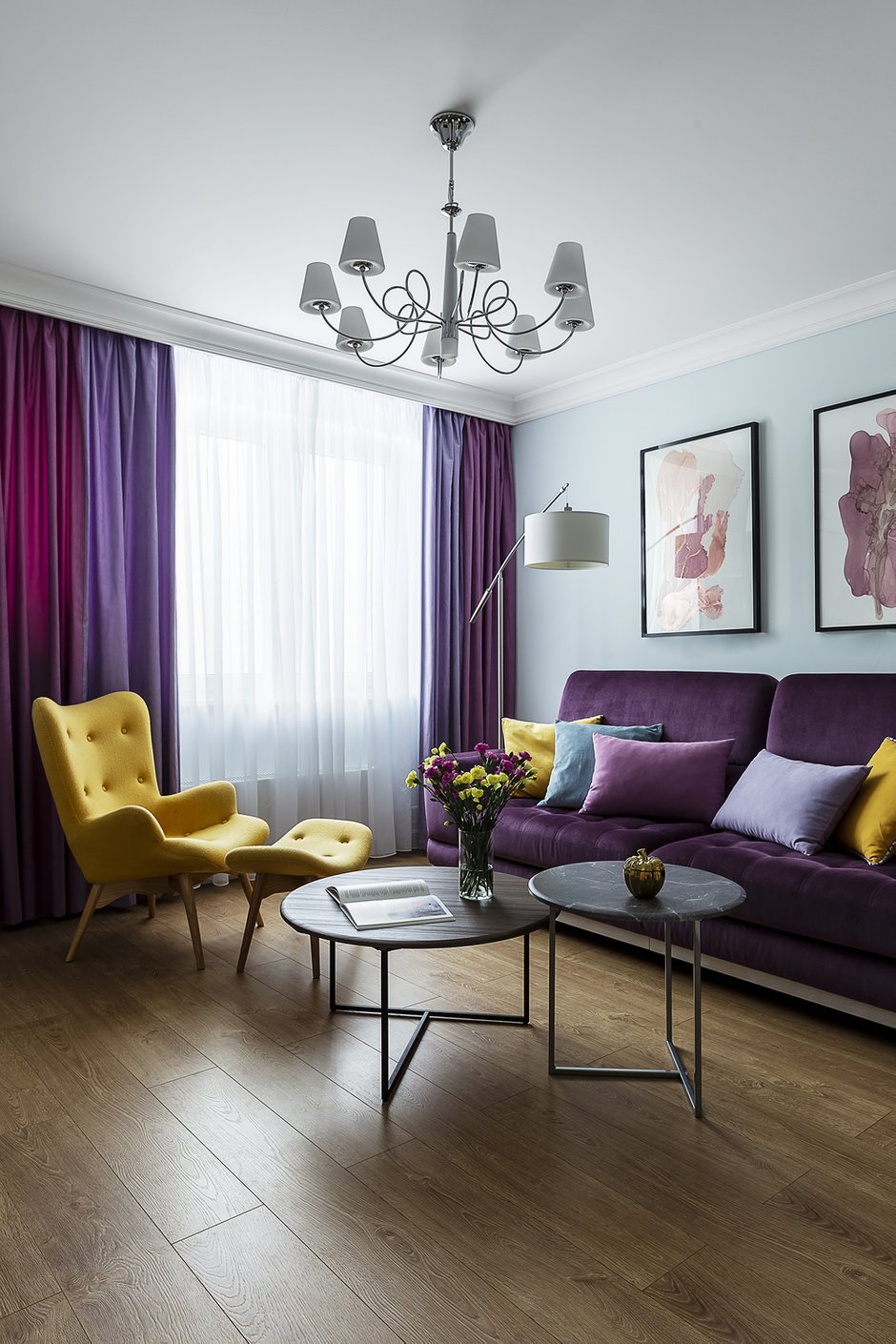 Фотография: Гостиная в стиле Современный, Квартира, Проект недели, Московский, 2 комнаты, 40-60 метров, Вероника Князева – фото на INMYROOM