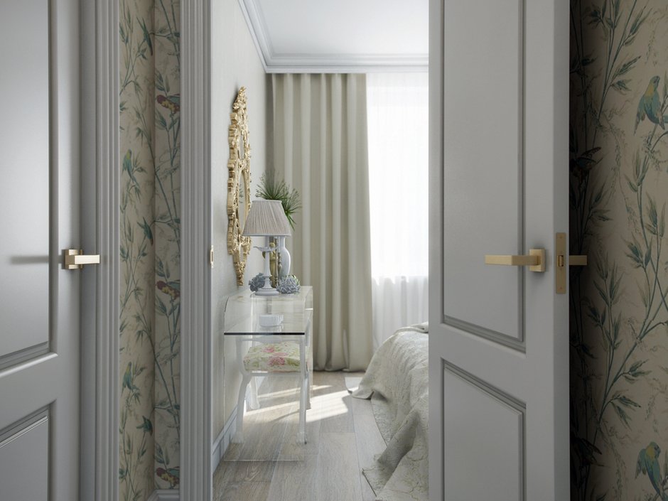 Фотография: Спальня в стиле Эклектика, Классический, Квартира, Проект недели, Московская область, новостройка, Александра Никулина, Монолитный дом, 3 комнаты, 60-90 метров – фото на INMYROOM