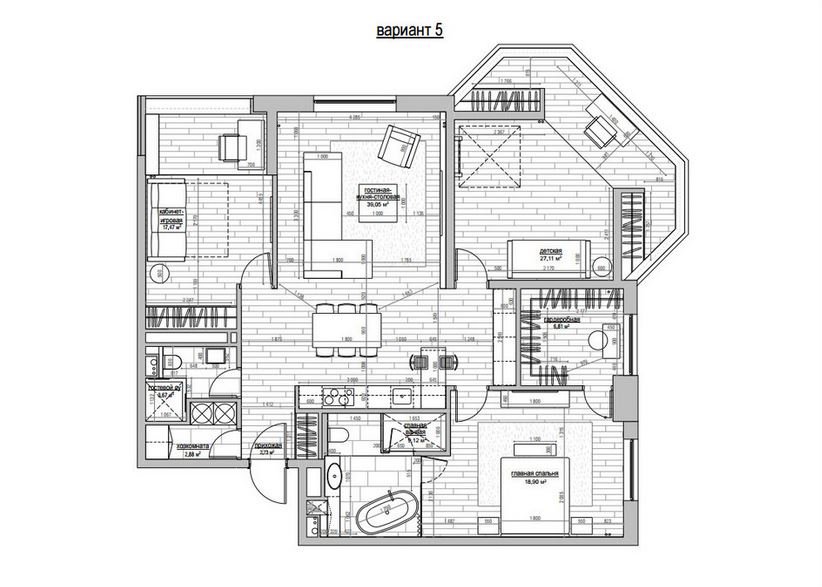 План с расстановкой мебели