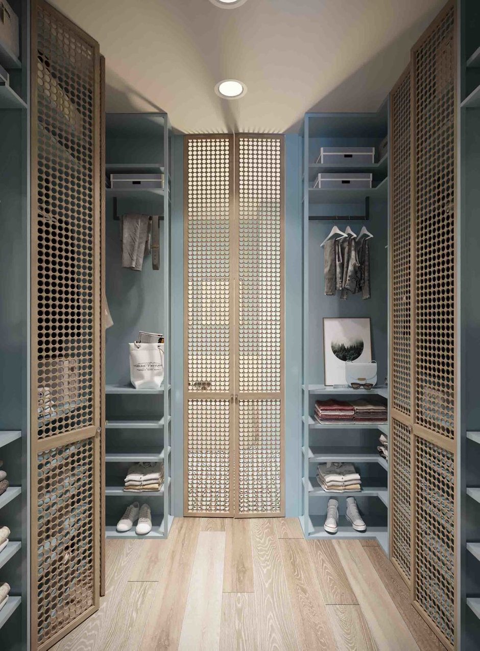 Фотография: Гардеробная в стиле Современный, Проект недели, Москва, 4 и больше, Более 90 метров, Олеся Федоренко, ЖК "Дом на Трубецкой" – фото на INMYROOM