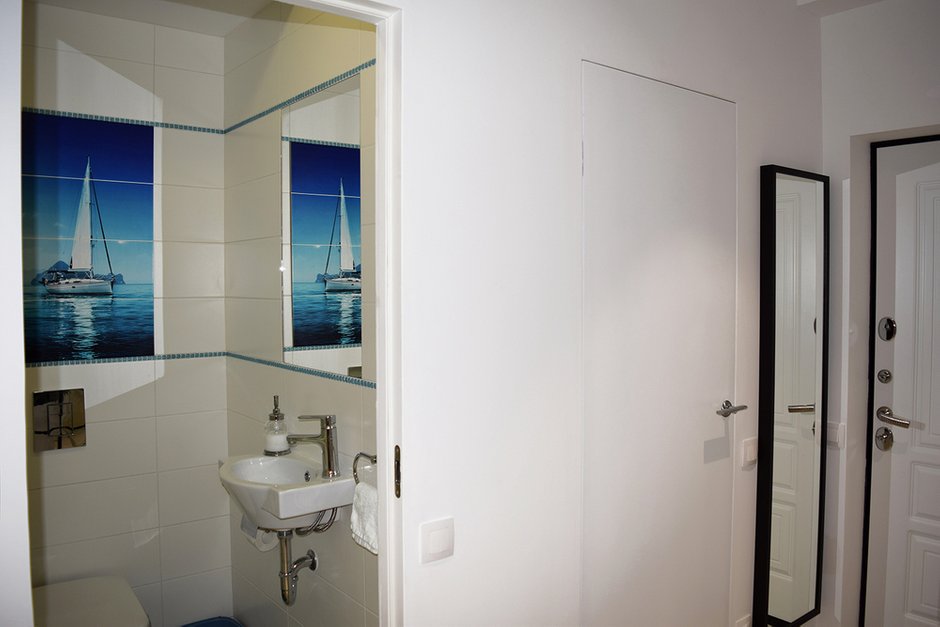 Фотография: Прихожая в стиле Современный, Эклектика, Квартира, Проект недели, Москва, Наталия Ливенцова, 2 комнаты, 40-60 метров, Монолитно-кирпичный – фото на INMYROOM