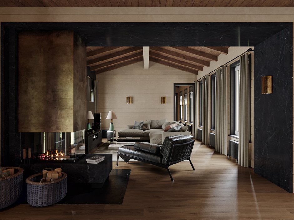 Фотография: Гостиная в стиле Современный, Дом, Проект недели, Московская область, 4 и больше, Более 90 метров, Aiya Design, ПРЕМИЯ INMYROOM – фото на INMYROOM