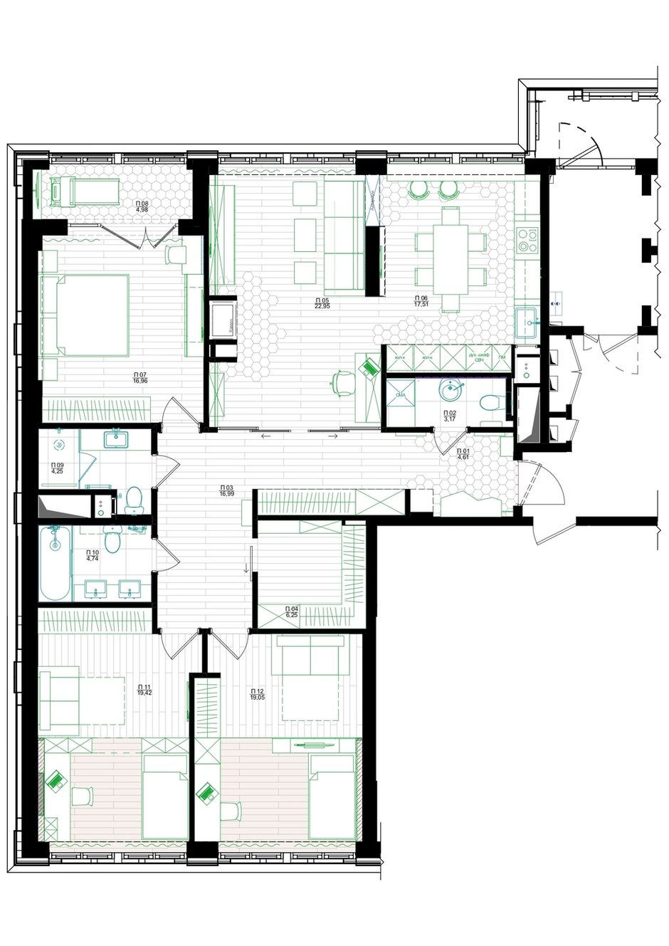 План с расстановкой мебели