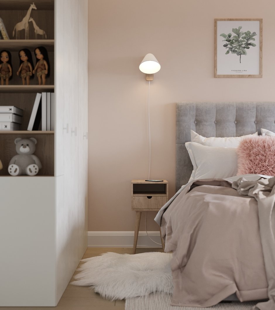 Фотография: Детская в стиле Современный, Скандинавский, Квартира, Проект недели, Москва, 3 комнаты, 40-60 метров, 60-90 метров, Мария Пузанова – фото на INMYROOM