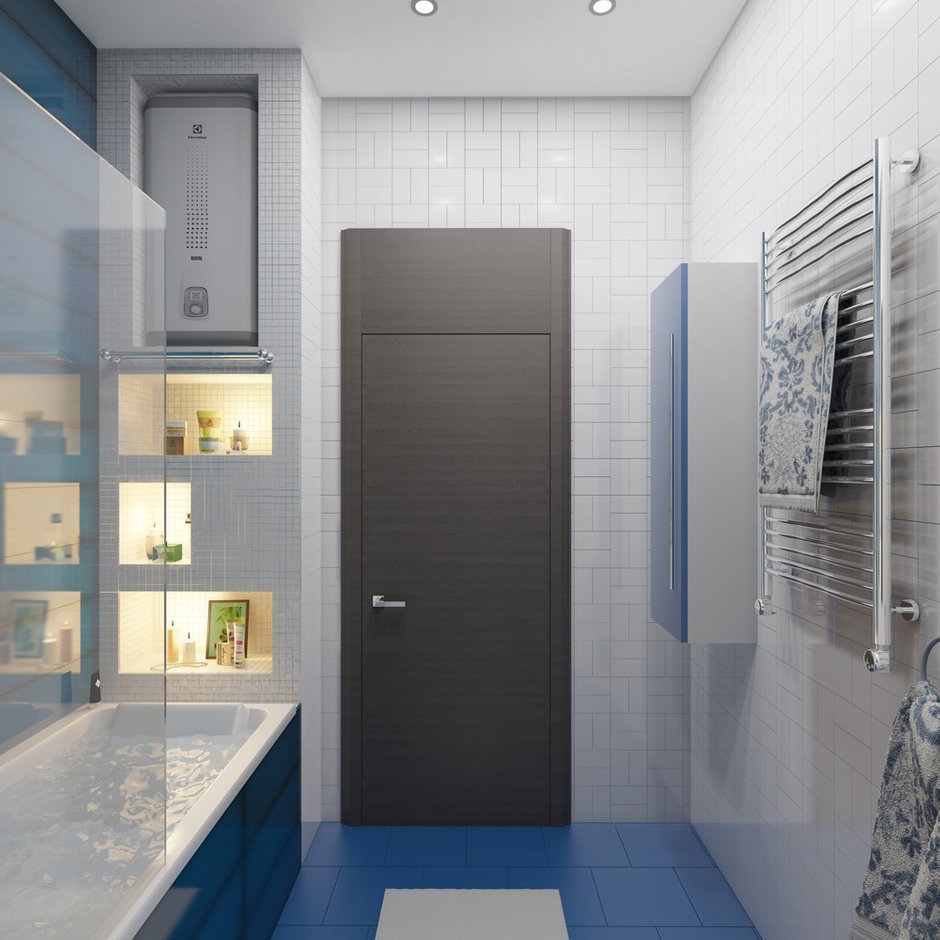 Фотография: Ванная в стиле Современный, Квартира, Проект недели, Москва, 3 комнаты, 60-90 метров, Элина Мусина – фото на INMYROOM