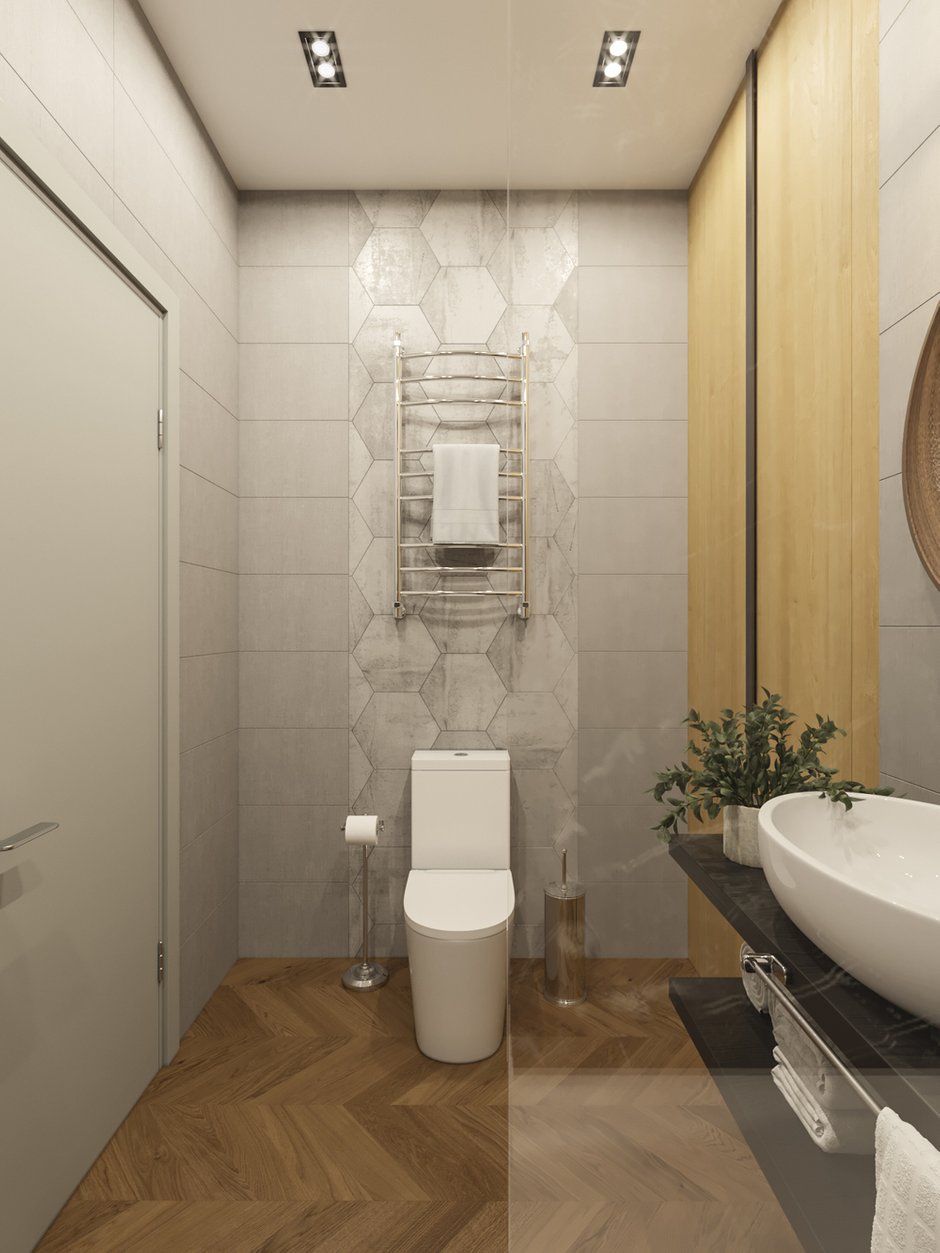 Фотография: Ванная в стиле Эко, Современный, Квартира, Проект недели, Красногорск, Монолитный дом, 3 комнаты, Более 90 метров, Алена Кузнецова – фото на INMYROOM