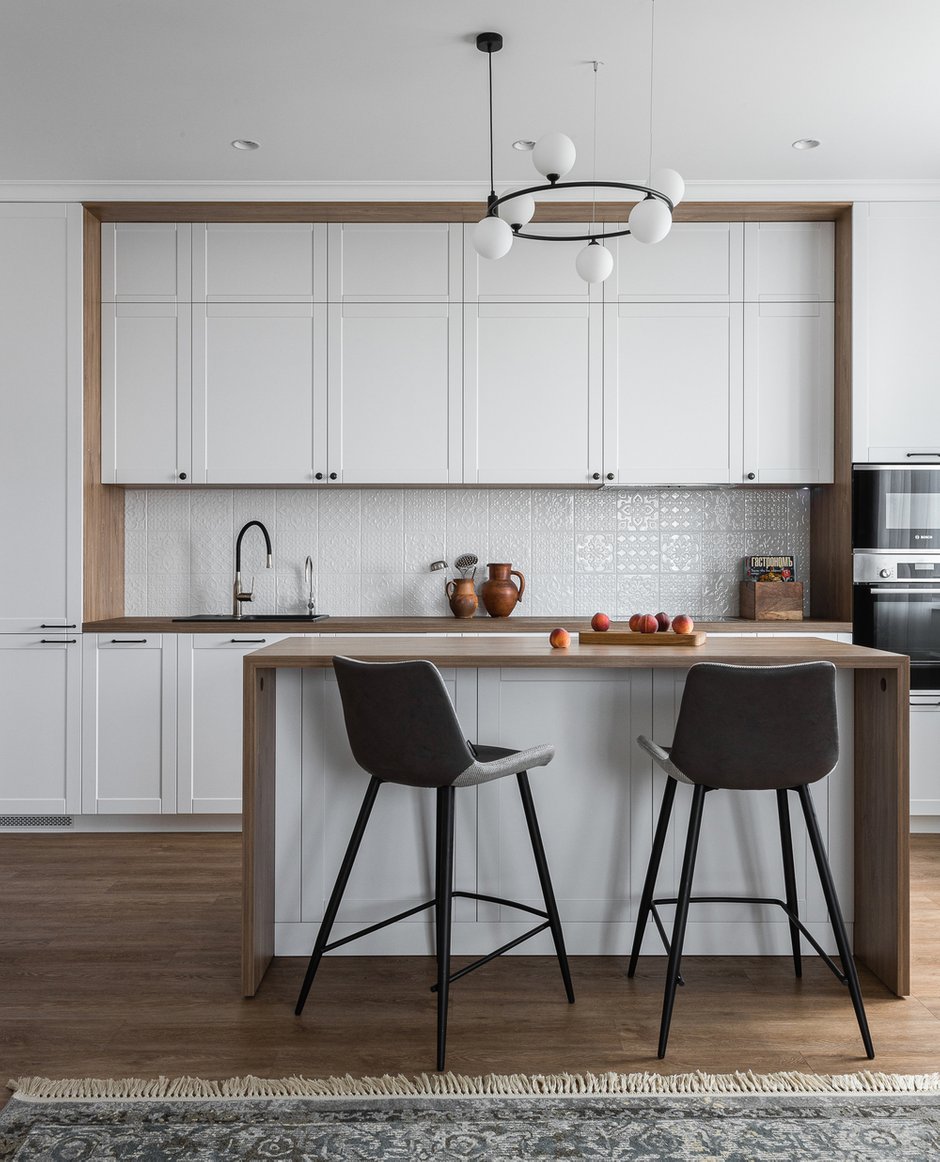 Фотография: Кухня и столовая в стиле Современный, Квартира, Проект недели, Челябинск, 3 комнаты, Более 90 метров, Анна Важенина – фото на INMYROOM