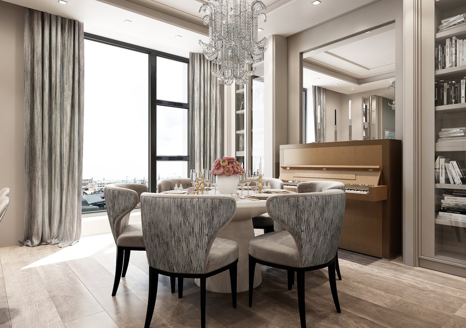 Фотография: Кухня и столовая в стиле Классический, Современный, Квартира, Проект недели, Москва, Beindesign, ЖК «Резиденция Монэ» – фото на INMYROOM