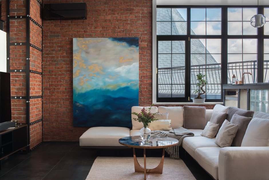 Фотография: Гостиная в стиле Лофт, Квартира, Проект недели, Пентхаус, 4 и больше, Более 90 метров, Владивосток, #эксклюзивныепроекты, Miyao Studio – фото на INMYROOM