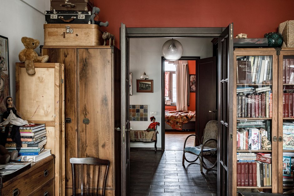 Фотография: Кабинет в стиле Эклектика, Квартира, Проект дня, Москва, Сталинка, Кирпичный дом, 3 комнаты, 60-90 метров, Винтажный – фото на INMYROOM