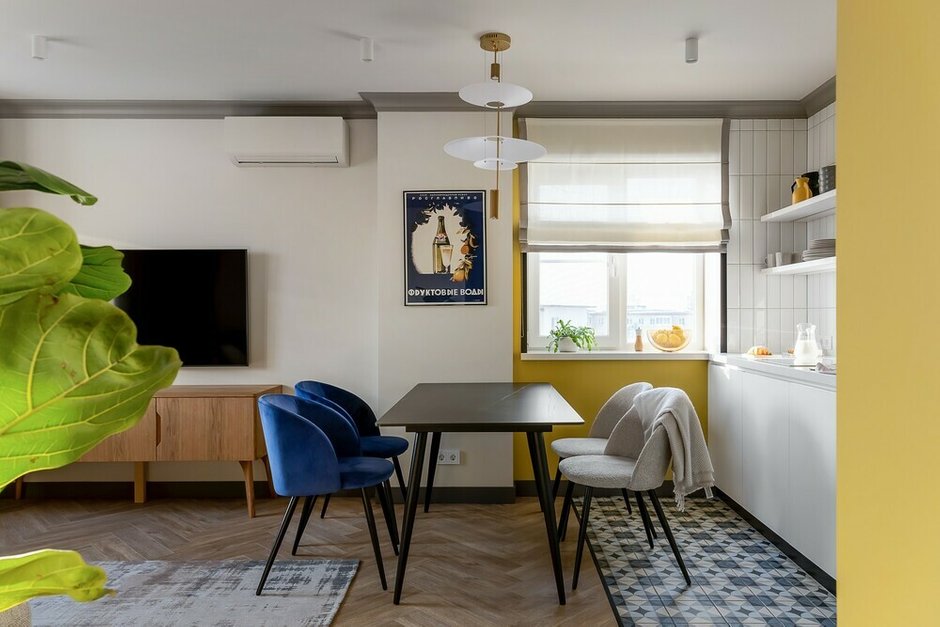 Фотография: Кухня и столовая в стиле Современный, Скандинавский, Квартира, Проект дня, Панельный дом, 3 комнаты, 40-60 метров, Приморский край, Des.Play, Елена Оконишникова – фото на INMYROOM