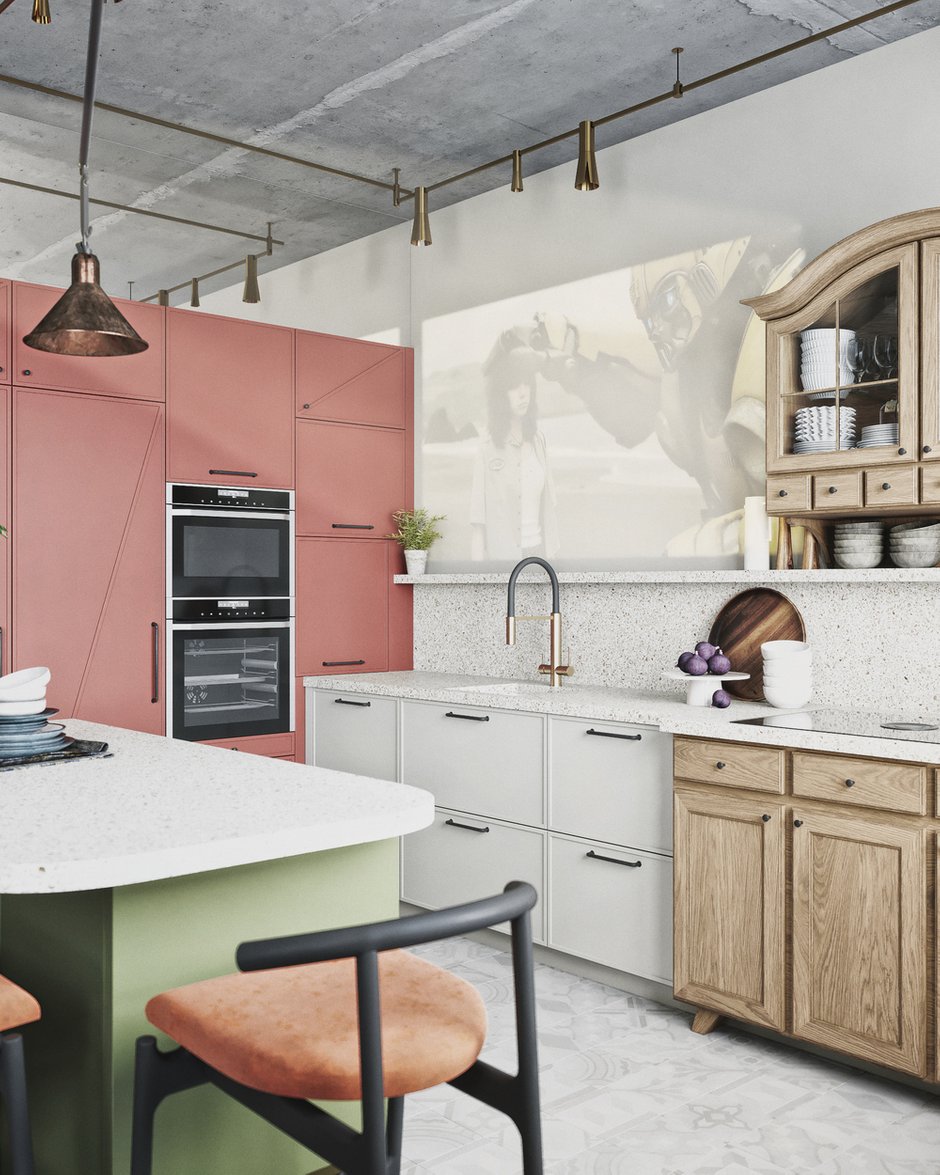 Фотография: Кухня и столовая в стиле Эклектика, Квартира, Проект недели, Москва, ToTaste Studio, 3 комнаты, 60-90 метров – фото на INMYROOM