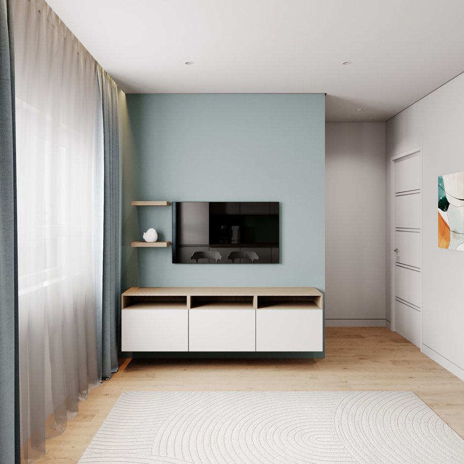 Уютная двухкомнатная квартира 52 м² в современном стиле — INMYROOM