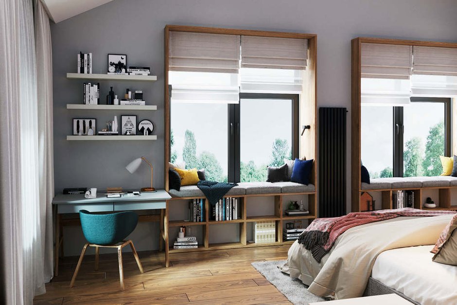 Фотография: Спальня в стиле Современный, Дом, Проект недели, Дом и дача, Химки, Павел Герасимов, Geometrium, Московская область, 4 и больше, Более 90 метров – фото на INMYROOM