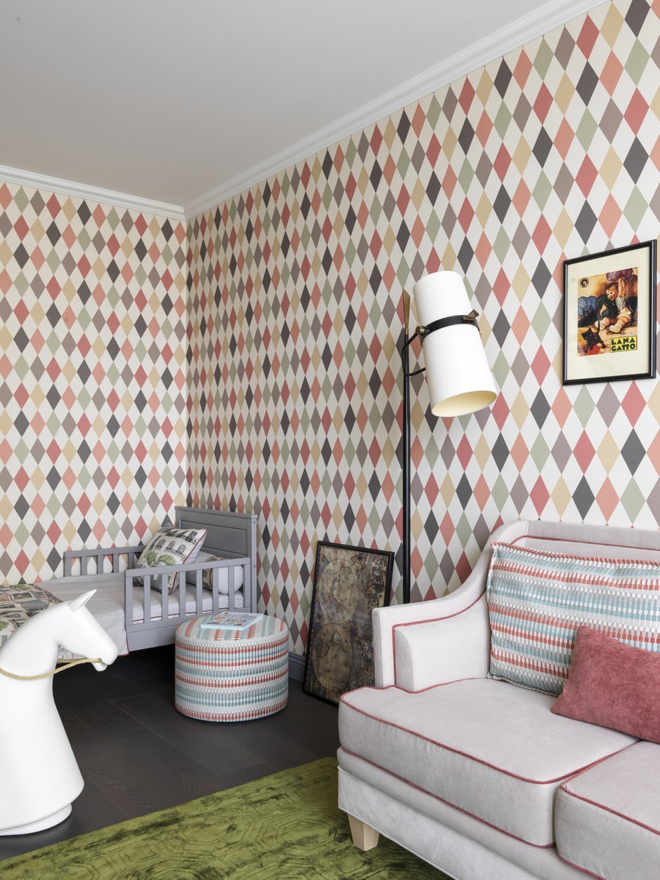 Фотография: Детская в стиле Современный, Классический, Квартира, Проект недели, Москва, Женя Жданова, Монолитный дом, 3 комнаты, Более 90 метров, ЖК «Мосфильмовский», #эксклюзивныепроекты – фото на INMYROOM