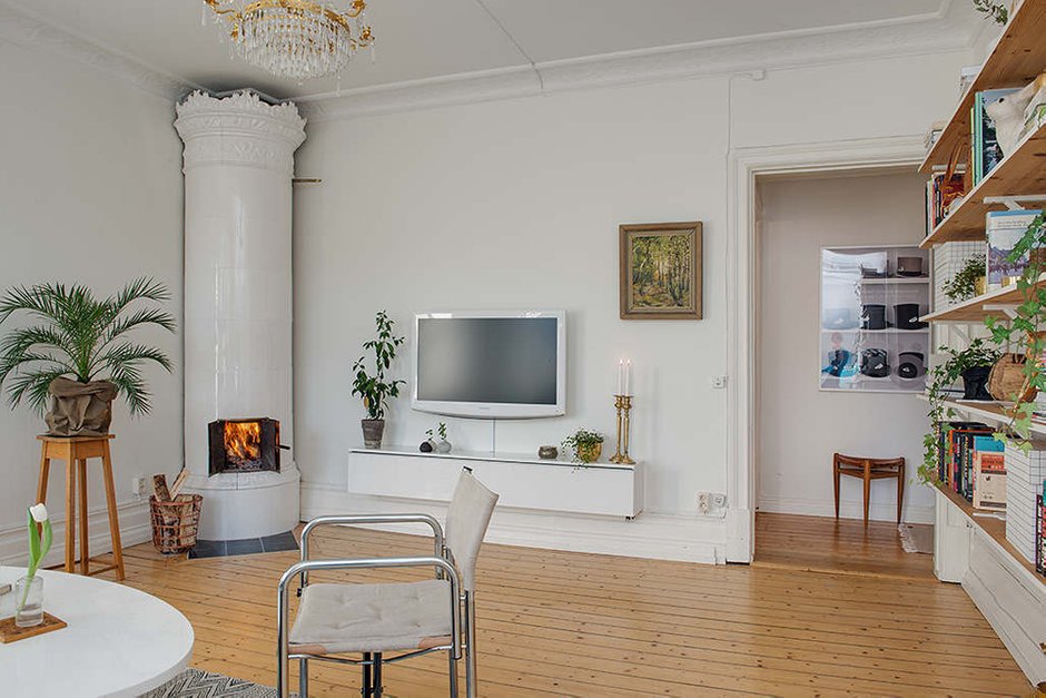 Фотография: Гостиная в стиле Скандинавский, Малогабаритная квартира, Квартира, Дома и квартиры – фото на INMYROOM