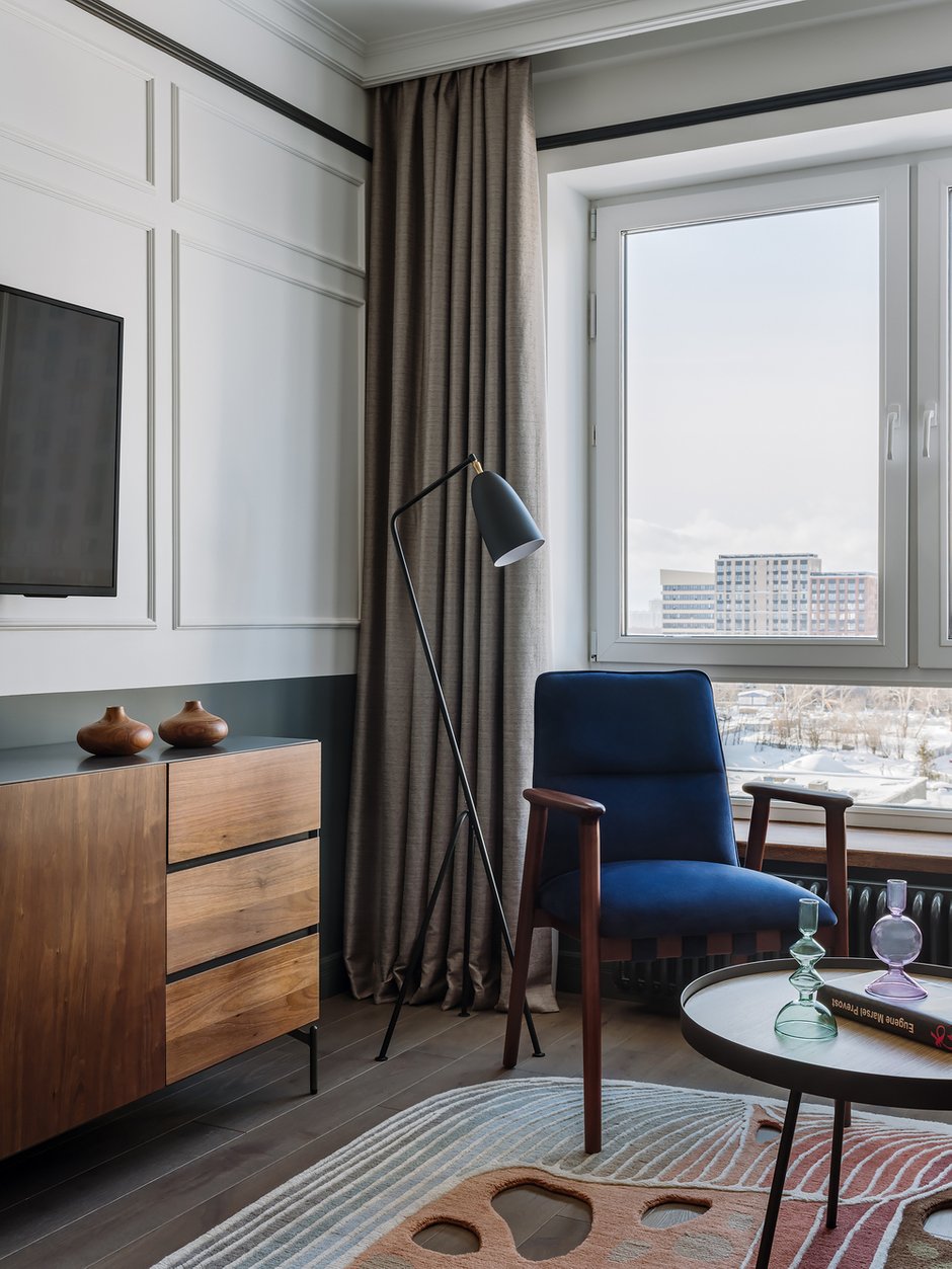 Фотография: Гостиная в стиле Современный, Квартира, Проект недели, Москва, 2 комнаты, до 40 метров, Анна Зуева – фото на INMYROOM