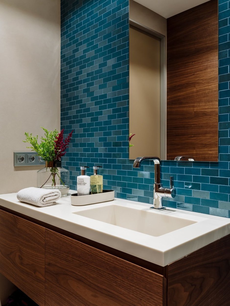 Фотография: Ванная в стиле Современный, Квартира, Проект недели, Москва, 4 и больше, Более 90 метров, Нина Шуберт – фото на INMYROOM