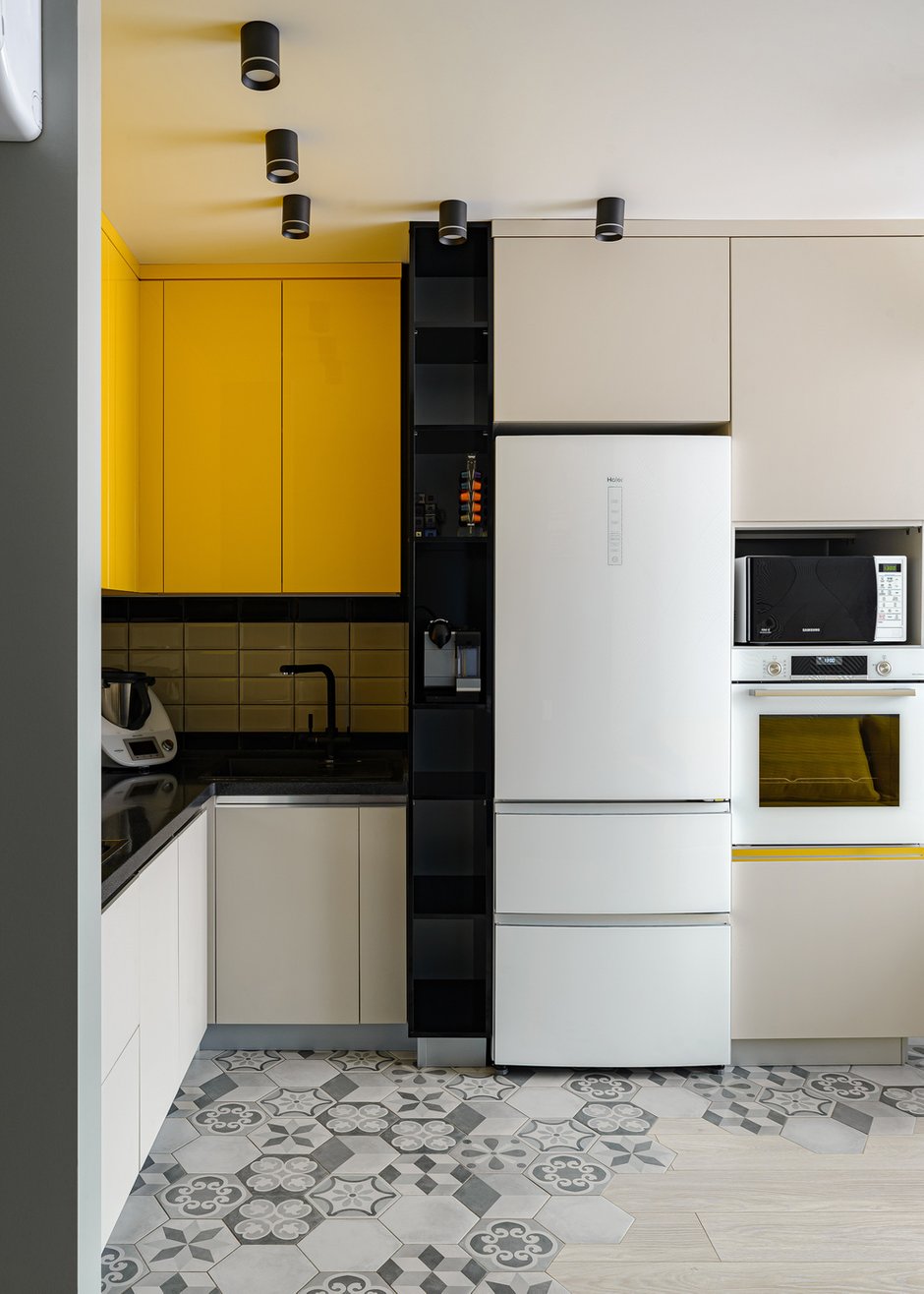 Фотография: Кухня и столовая в стиле Современный, Квартира, Проект недели, Новосибирск, 3 комнаты, 60-90 метров, Студия 3D, Полина Марченко – фото на INMYROOM