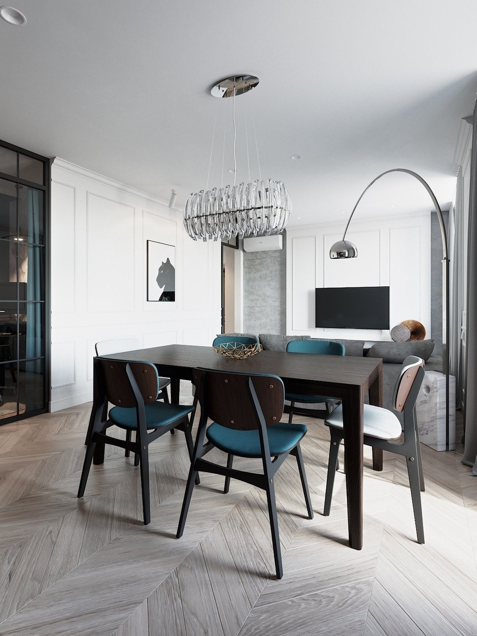 Фотография: Кухня и столовая в стиле Современный, Квартира, Минимализм, Проект недели, Санкт-Петербург, Олеся Малицкая, Сергей Малицкий, Студия Малицких, Монолитный дом, 3 комнаты, 60-90 метров – фото на INMYROOM