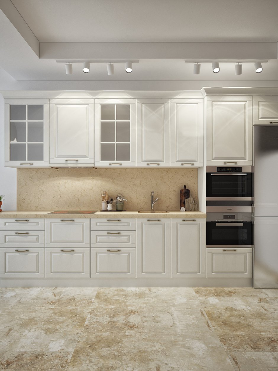 Фотография: Кухня и столовая в стиле Прованс и Кантри, Современный, Квартира, Проект дня, Москва, Степан Бугаев, Победа Дизайна, новостройка, Кирпичный дом, Монолитный дом, ЖК Виноградный, 2 комнаты, 60-90 метров – фото на INMYROOM