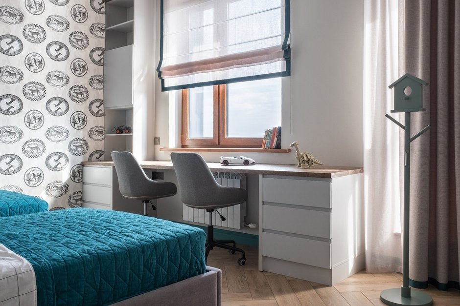 Красивая квартира 140 м² с двумя детскими спальнями — INMYROOM 17 Фото: в стиле , Модерн, Квартира, Проект недели, Ростов-на-Дону, 4 и более, Более 90 метров, Монолит-кирпич, Дизайн Коко – фото на INMYROOM