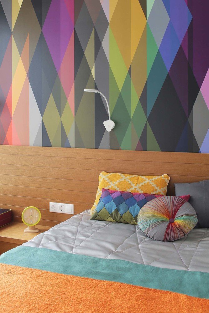 Фотография: Спальня в стиле Современный, Квартира, Студия, Проект недели, Оксана Олейник, 40-60 метров, Монолитно-кирпичный – фото на INMYROOM