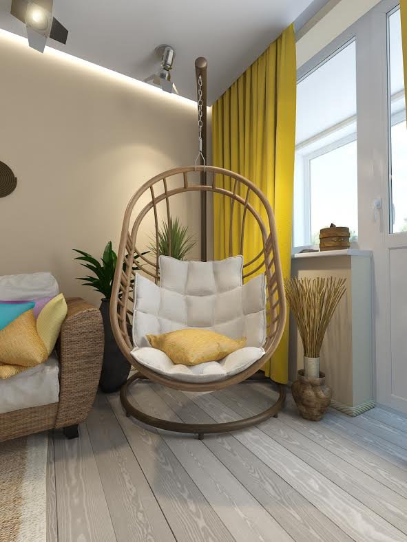 Фотография: Гостиная в стиле Эко, Современный, Квартира, Проект недели, Подольск, Мария Рублева, П-44, Панельный дом, 4 и больше, Более 90 метров – фото на INMYROOM