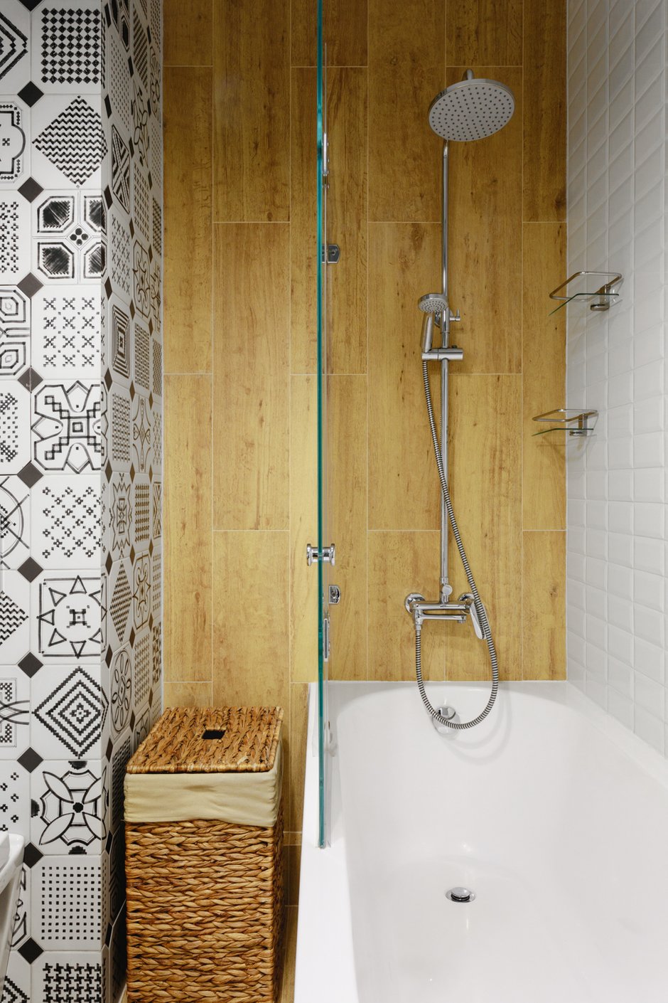 Фотография: Ванная в стиле Скандинавский, Современный, Квартира, Проект недели, Москва, 2 комнаты, 40-60 метров – фото на INMYROOM