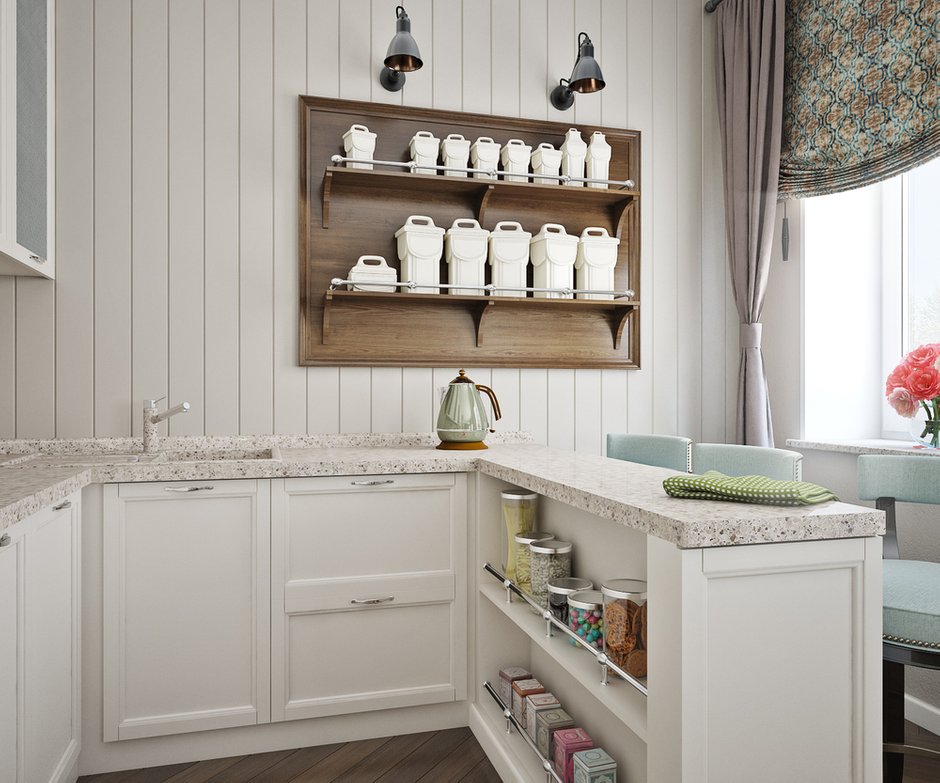 Фотография: Кухня и столовая в стиле Прованс и Кантри, Классический, Современный, Дом, Проект недели, интерьер кабинета, кухня-гостиная дизайн, Челябинск, Валерия Стенникова, Insomnia, американский стиль – фото на INMYROOM