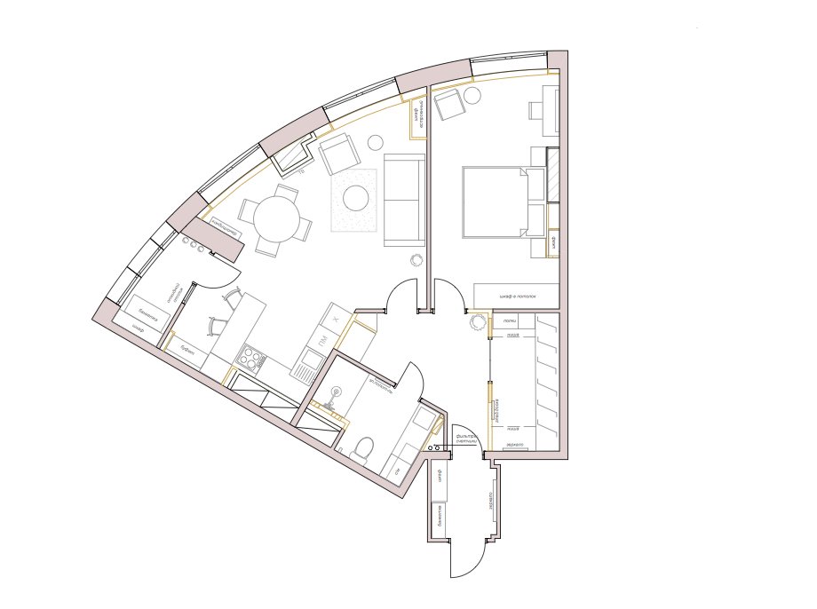 План с расстановкой мебели