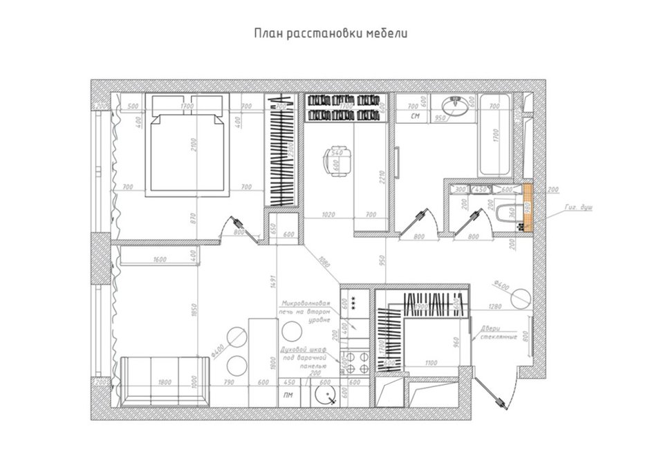 Фотография: в стиле , Квартира, Проект дня, 2 комнаты, 40-60 метров, Анна Жижайкина, современный с элементами неоклассики – фото на INMYROOM