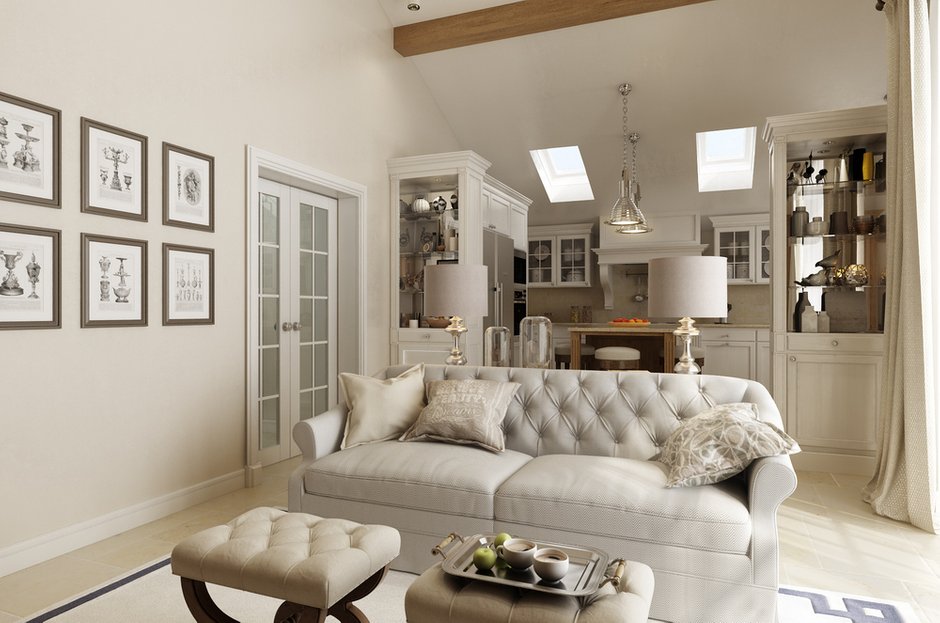 Фотография: Кухня и столовая в стиле Прованс и Кантри, Дом, Проект недели, Ленинградская область, 4 и больше, Более 90 метров – фото на INMYROOM