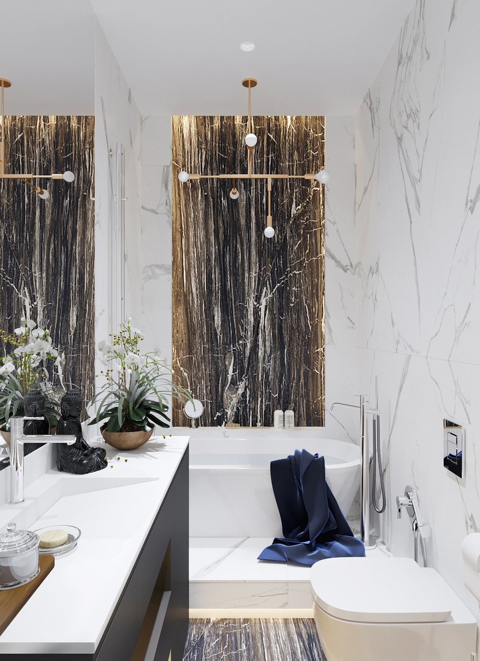 Фотография: Ванная в стиле Современный, Малогабаритная квартира, Квартира, Студия, Проект недели, Москва, Монолитный дом, до 40 метров, Ольга Бойцова, ЖК «Петр 1» – фото на INMYROOM