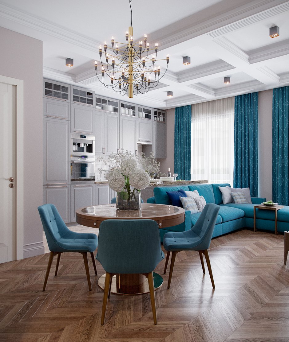 Фотография: Кухня и столовая в стиле Классический, Современный, Квартира, Проект недели, Химки, Екатерина Попова, Московская область, Студия 3.14, Тимур Абдрахманов, Борис Комаровский, новостройка, Алена Горшкова, Монолитный дом, 4 и больше, Более 90 метров – фото на INMYROOM