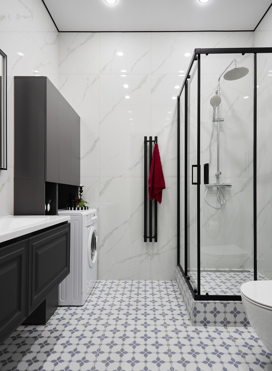 Фотография: Ванная в стиле Современный, Малогабаритная квартира, Квартира, Проект дня, Санкт-Петербург, 1 комната, 40-60 метров, Александра Войнова – фото на INMYROOM