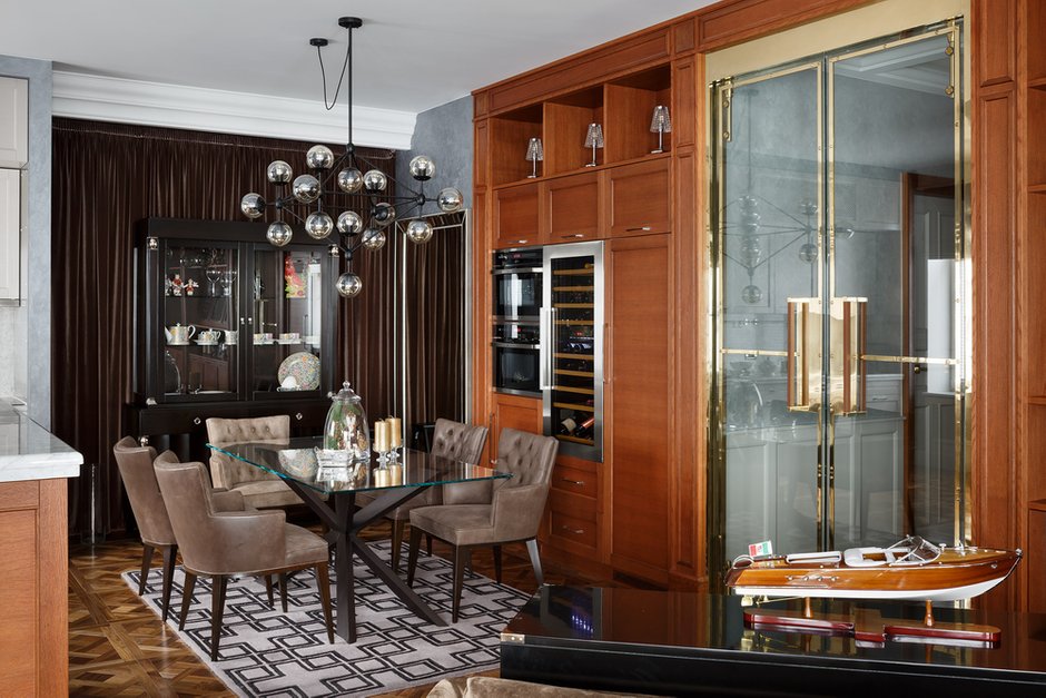 Фотография: Гостиная в стиле Современный, Классический, Квартира, Проект недели, Санкт-Петербург, Монолитный дом, 3 комнаты, Более 90 метров, Сергей Клочков, ЖК Парадный квартал – фото на INMYROOM