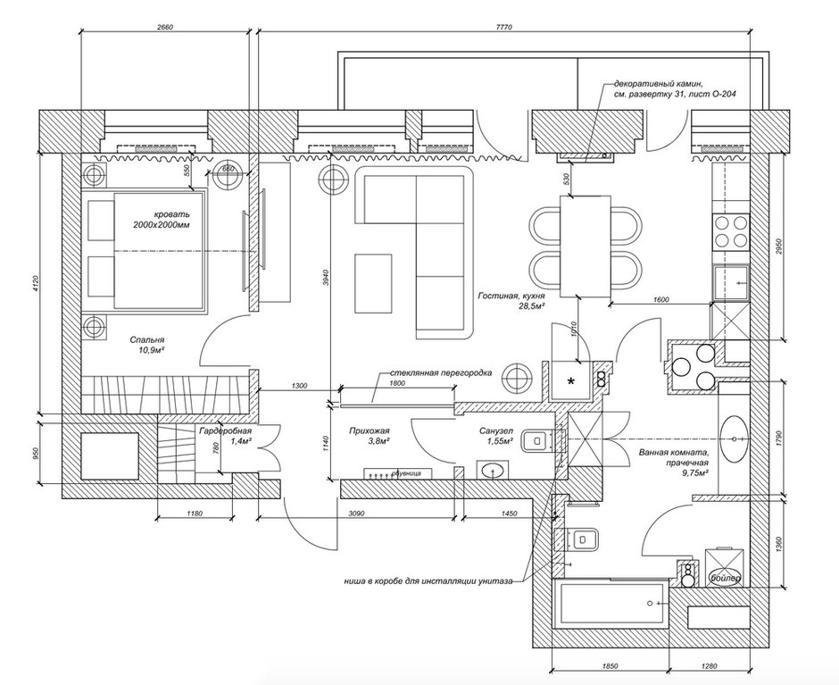 Фотография: Планировки в стиле , Эклектика, Квартира, Проект недели, Москва, Кирпичный дом, 2 комнаты, 40-60 метров, ZE-MOOV – фото на INMYROOM